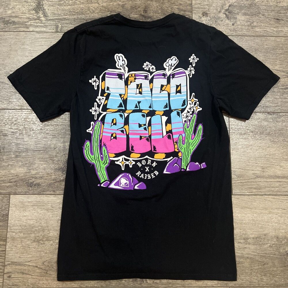 Born x Raised Taco Bell 60th Anniversary Graphic T-Shirt Black - Adult Small